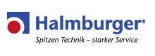 Logo des Herstellers Halmburger GmbH – elektrische Fußboden‑ und Badheizungen sowie Regeltechnik, präsentiert bei HATEGRA Mosbach